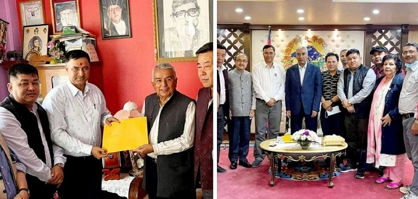 देउवा, पौडेल र कोइरालालाई भेटेर फर्किए चितवनका नेता