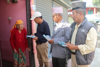 तनहुँको देवघाटमा राष्ट्रिय जनमुक्ति पार्टीका उम्मेदवारहरू घरदैलो कार्यक्रम