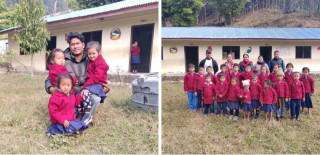 हिमाल आले मगरद्वारा न्यानो कपडा वितरण