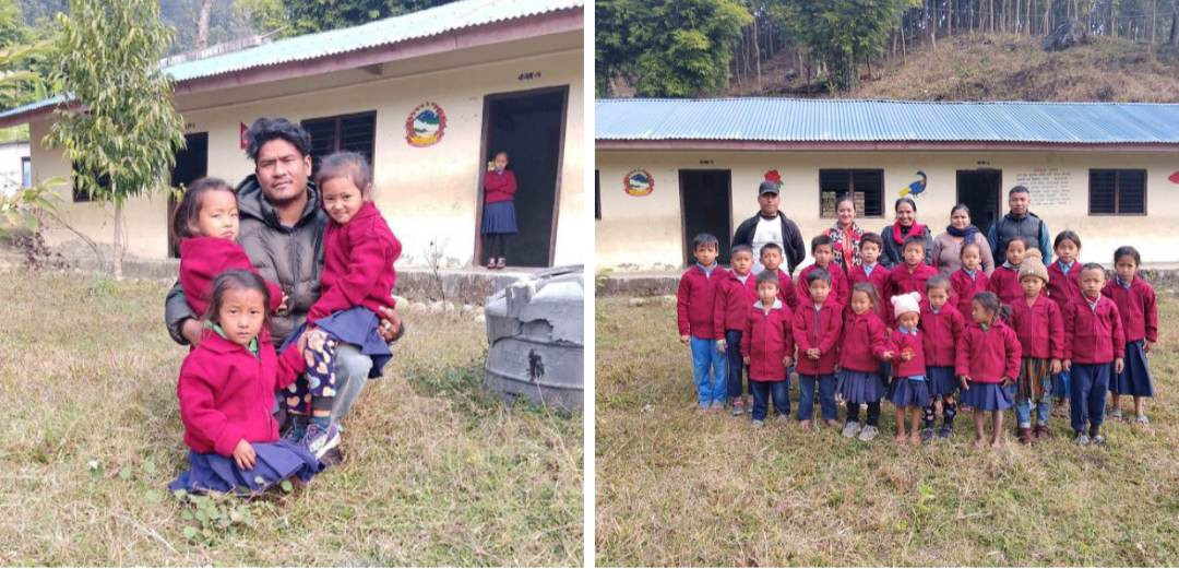 हिमाल आले मगरद्वारा न्यानो कपडा वितरण