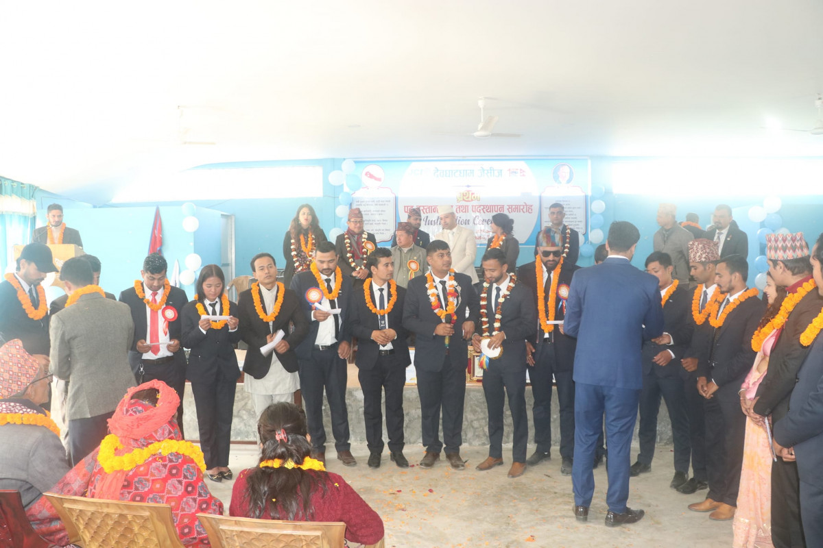 देवघाटधाम जेसीजको प्रथम पद हस्तान्तरण तथा पदस्थापन कार्यक्रम सम्पन्न
