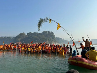 देवघाटमा लिङ्गो गाडेर माघे सङ्क्रान्ति मेलाको शुभारम्भ