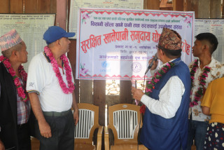 देवघाट १ वर्षाखोला समुदायलाई सुरक्षित खानेपानी घोषणा