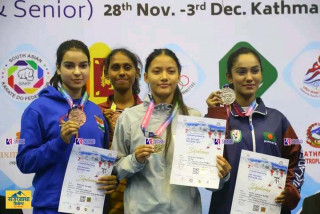 सातौँ दक्षिण एसियाली कराँते च्याम्पियनसिपमा देवघाटकी पार्वती गुरुङले दिलाएको १ स्वर्ण पदक सहित नेपाल २९ स्वर्ण पदकले च्याम्पियन