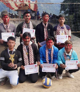 शुद्ध गाउँ तथा टोल स्तरीय खुल्ला भलिबल प्रतियोगितामा ढोडेनी टोल बिकास संस्था प्रथम