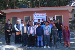 देवघाट वडा-५ द्वारा निर्माण गरिएको सार्वजनिक शौचालय उद्घाटन