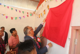 तनहुँ क्षेत्र नम्बर नं.२ का सांसद शंकर भण्डारीद्वारा शिर्जनशिल युवा क्लब भवन उद्घाटन