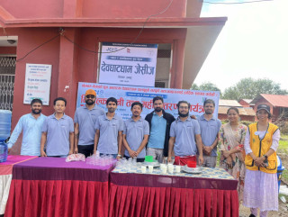 बोलबम मेलामा देवघाटधाम जेसीजद्वारा ४ हजार भन्दा बढी भक्तजनलाई नि:शुल्क पानी तथा मही वितरण