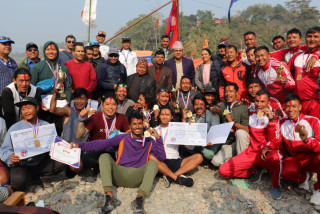 अल्ट्रा र्‍याफ्टिङ्ग म्याराथन प्रतियोगितामा बागमती प्रदेश प्रथम 