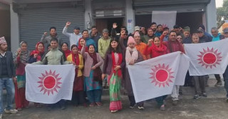 देवघाटमा एमालेको निर्वाचन प्रचार कार्यालय उद्घाटन